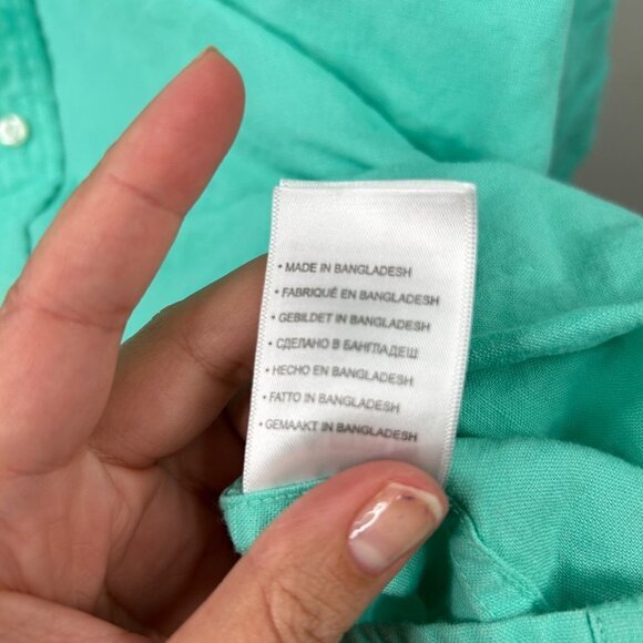 True Nation teal linen blen button down size 2XLT - Picture 7 of 7